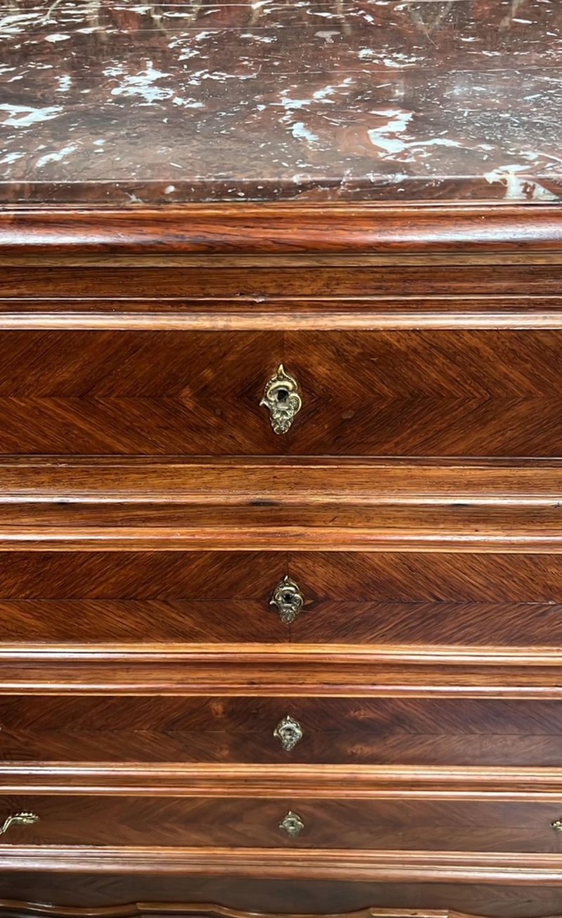 A 19thc French Marble Topped Commode